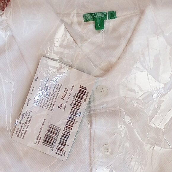 NEW Bennetton India Button Shirt - Picture 2 of 2